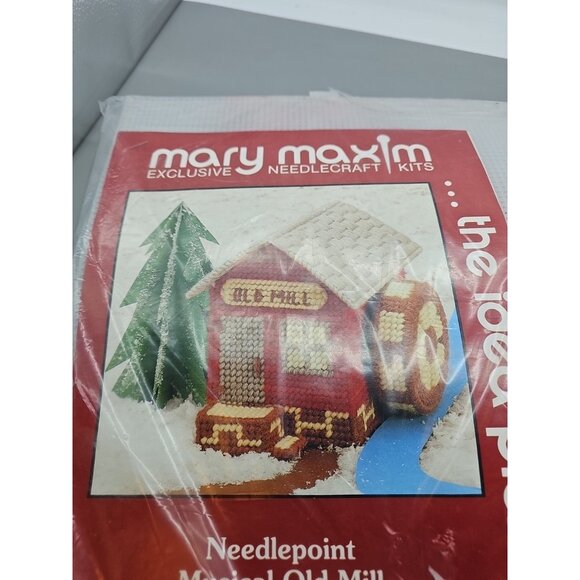 Vintage Mary Maxim Needlecraft Kit Musical Old Mill No.27260 New - Picture 3 of 4
